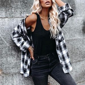 NEW Vici Button Down Flannel Top